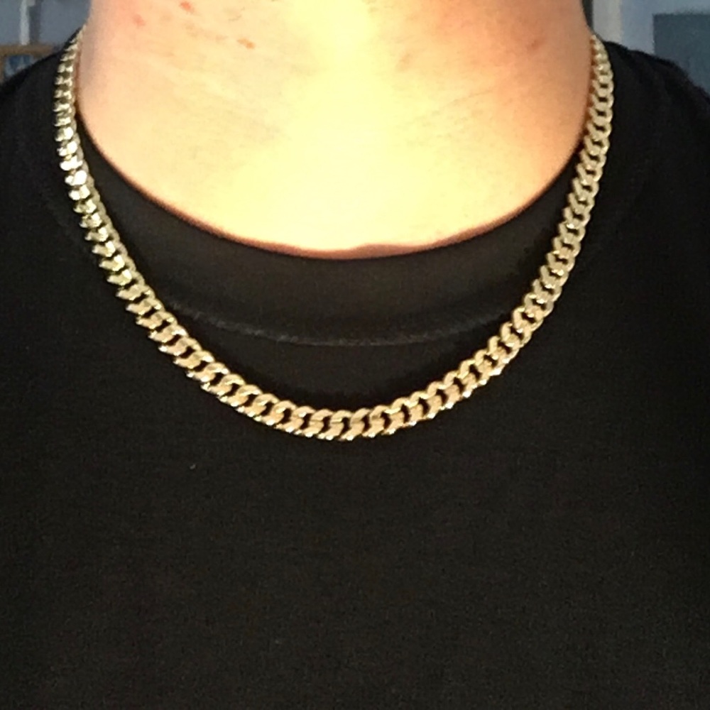 Gold Chain Cuban Link 20in 7mm - Picture 6 of 6